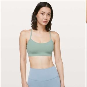 Lululemon Flow Y Sports Bra in Palm Court size 12
